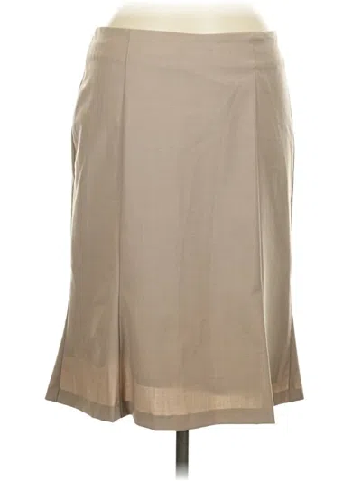 Pre-owned Talbots Wool Skirt In Tan
