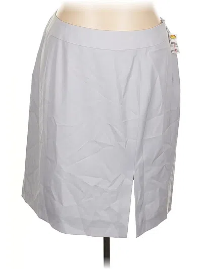 Pre-owned Talbots Wool Skirt In White