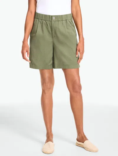 Talbots Woven Shorts - 5” - Sagebrush - Small  In Brown