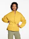 Talbots Zip-off Sleeve Woven Jacket - Citron Yellow - Xl  In Yellow