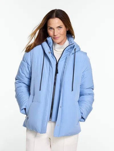 Talbots Zip-off Sleeve Hooded Jacket - Forever Blue - Xs