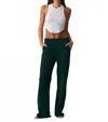 Talentless Lightweight French Terry Lounge Pants In Emerald In Gold