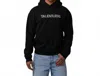 Talentless Men's Circle Logo Embroidered Hoodie In Black And Bone In Black