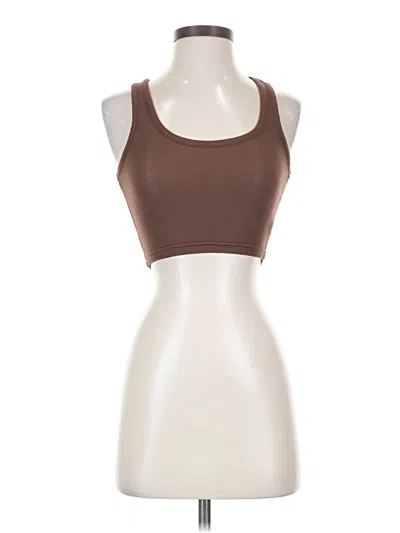 Pre-owned Talentless Tank Top Brown Halter Neckline Tops