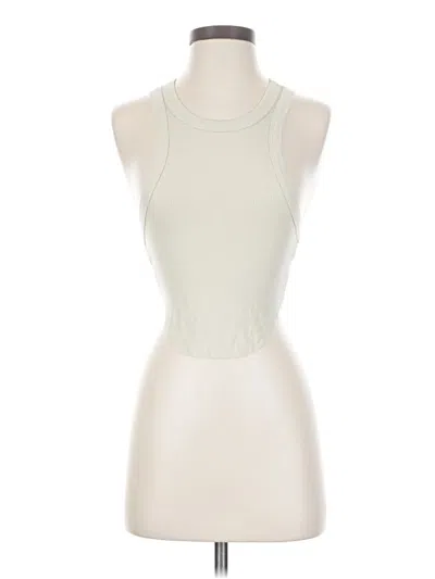 Pre-owned Talentless Tank Top Ivory Halter Neckline Tops In White