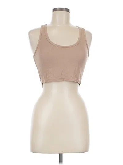 Pre-owned Talentless Tank Top Tan Halter Neckline Tops