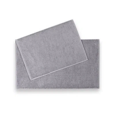 Talesma 2 Piece Bath Rug Set In Dark Gray