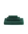 Talesma Cote D'azur 100% Turkish Cotton 3-pc. Bath Towel Set In Emerald