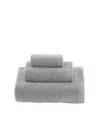 Talesma Cote D'azur 100% Turkish Cotton 3-pc. Bath Towel Set In Gray