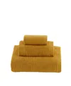 Talesma Cote D'azur 100% Turkish Cotton 3-pc. Bath Towel Set In Mustard