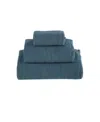 Talesma Embiez Turkish Cotton Waffle 3-pc. Bath Towel Set In Blue