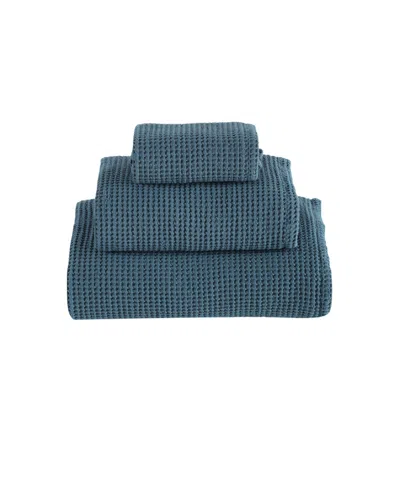 Talesma Embiez Turkish Cotton Waffle 3-pc. Bath Towel Set In Blue