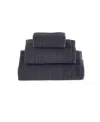 Talesma Embiez Turkish Cotton Waffle 3-pc. Bath Towel Set In Charcoal