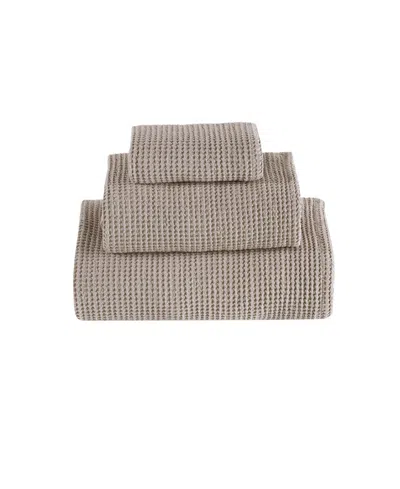 Talesma Embiez Turkish Cotton Waffle 3-pc. Bath Towel Set In Taupe