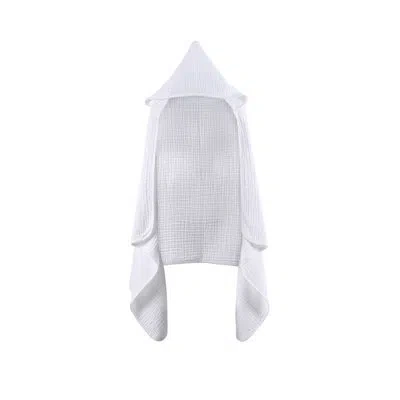 Talesma Muslin 100% Cotton Hooded Wrap In White