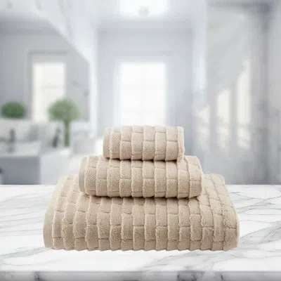 Talesma Subway Tile 3 Piece Turkish Cotton Towel Set