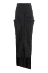Talia Byre Asymmetric Midi-skirt In Black