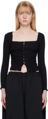 Talia Byre Black Corset Blouse In Black