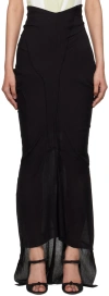 Talia Byre Black Draped Maxi Skirt In Black