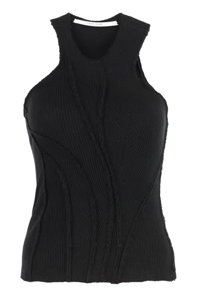 Talia Byre Cotton Tank Top In Black