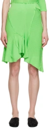 Talia Byre Green Asymmetric Miniskirt In 1212 Bright Green