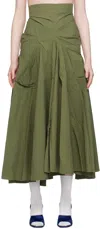 Talia Byre Khaki Pocket Maxi Skirt In Khaki