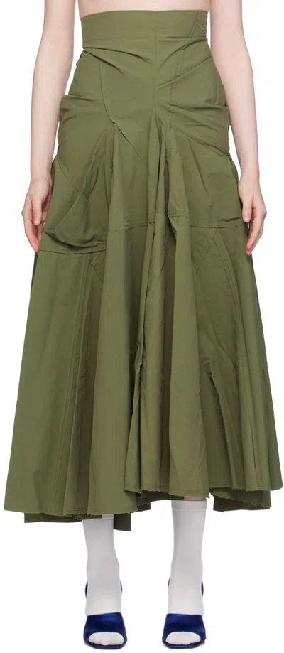 Talia Byre Khaki Pocket Maxi Skirt