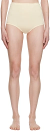 Talia Byre Off-white Raw Edge Briefs In 114 Cream