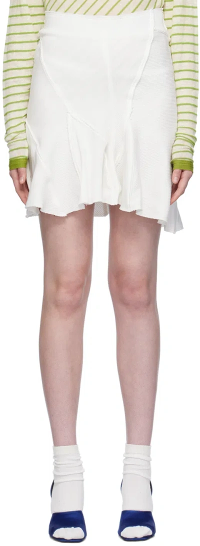 Talia Byre White Asymmetric Miniskirt