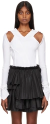 Talia Byre White Cutout Blouse In 0377 White
