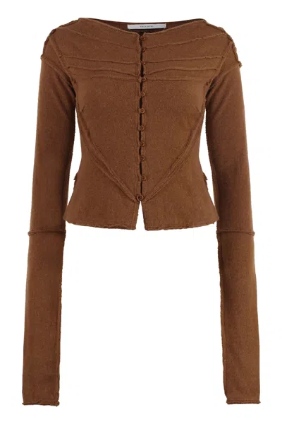 Talia Byre Wool And Cashmere Cardigan In Sand