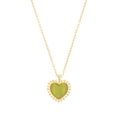 Talis Chains Mini Heart Pendant In Green