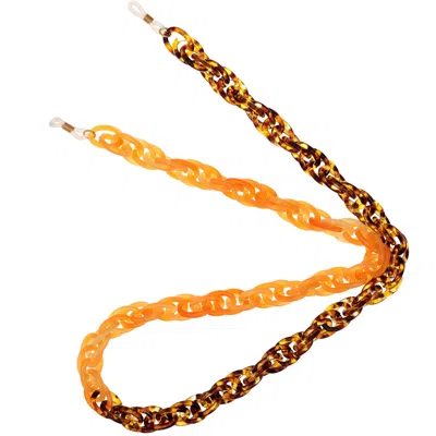Talis Chains Women's Brown Rome Sunglasses Chain Tort In Orange