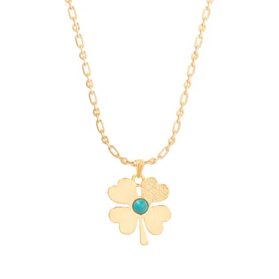 Talis Chains Women's Gold Lucky Clover Pendant Necklace