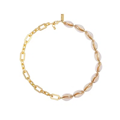 Talis Chains Women's Gold Miami Shell Necklace