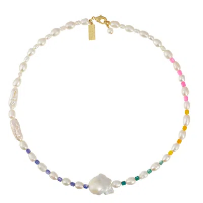 Talis Chains Women's Pearly Rainbow Necklace In Gold