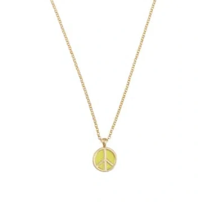 Talis Chains Yellow Peace Pendant Necklace In Gold