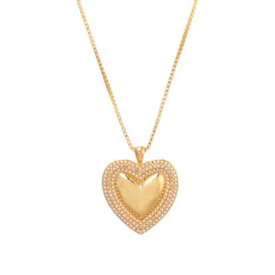 Talis Chains You Have My Beating Heart Pendant Necklace In Gold