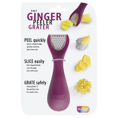 Talisman Designs Ginger Peeler & Grater, Purple