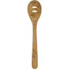 Talisman Designs Laser Etched Beechwood Slotted Spoon, Woodland Collection, Set Of 1 In Brown