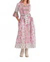 Talisman Jardin Midi Dress In Strawberry Fields In Multi