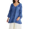 Talisman The Label Aneesa Embroidery Tunic In Blue