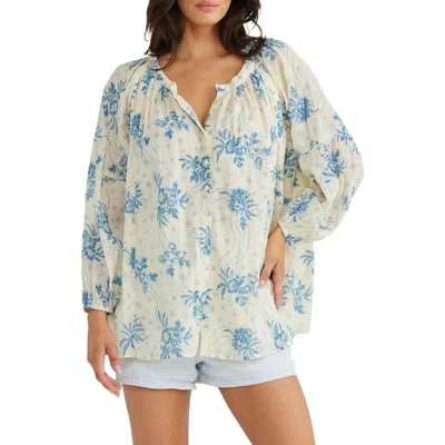 Talisman The Label Aquarius Floral Cotton Button-up Shirt