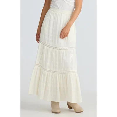 Talisman The Label Aurora Tiered Maxi Skirt In White
