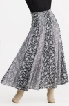 Talisman The Label Balmoral Print Maxi Skirt In Black