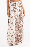 Talisman The Label Balmoral Shirred Waist Cotton Maxi Skirt In Marbella