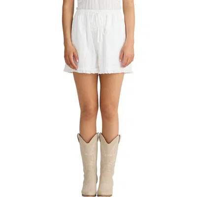 Talisman The Label Dahlia Cotton Broderie Shorts In White