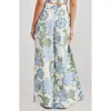 Talisman The Label Freedom Floral Wide Leg Drawstring Pants In Ibiza