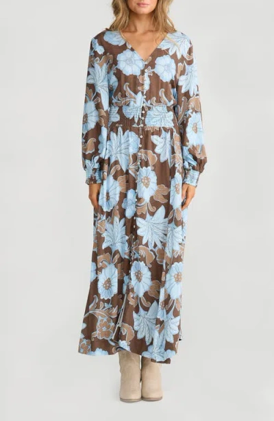 Talisman The Label Halcyon Maxi Dress In Blue