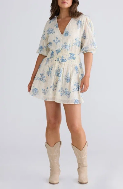 Talisman The Label Halo Floral Print Romper In Neutral